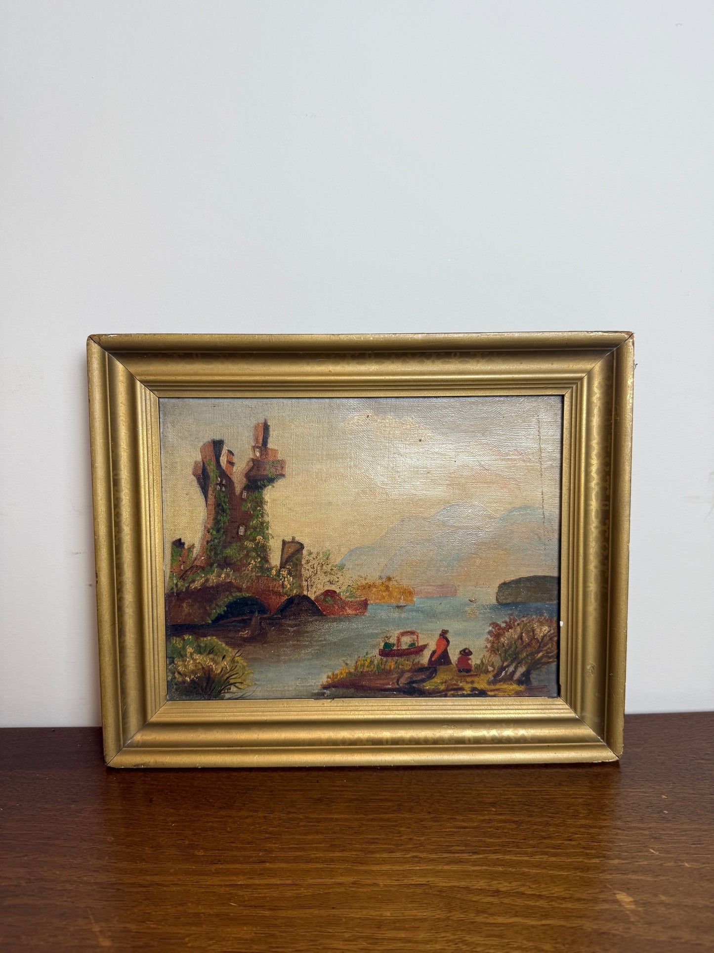 Antique landscape on European stretcher