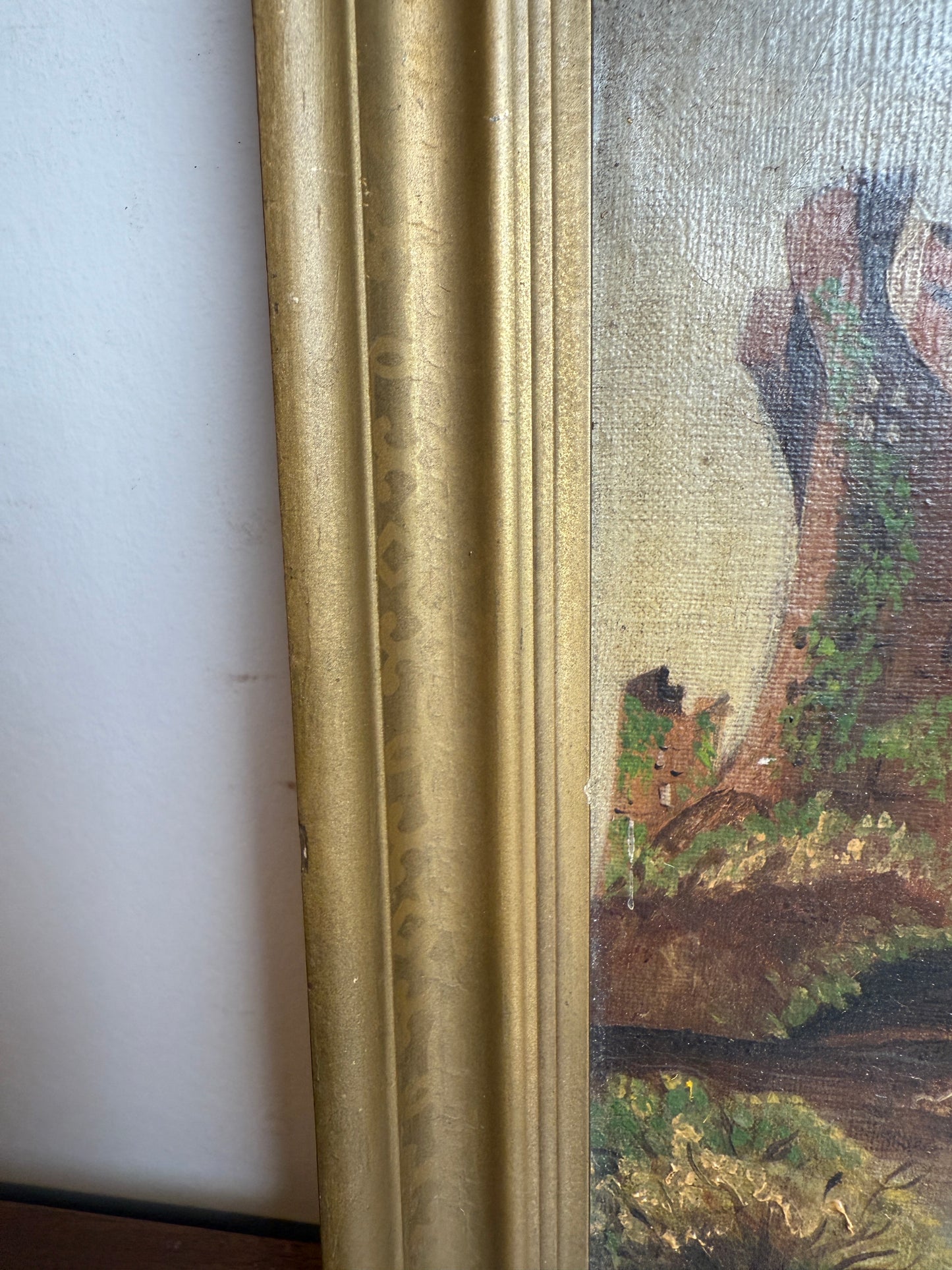 Antique landscape on European stretcher