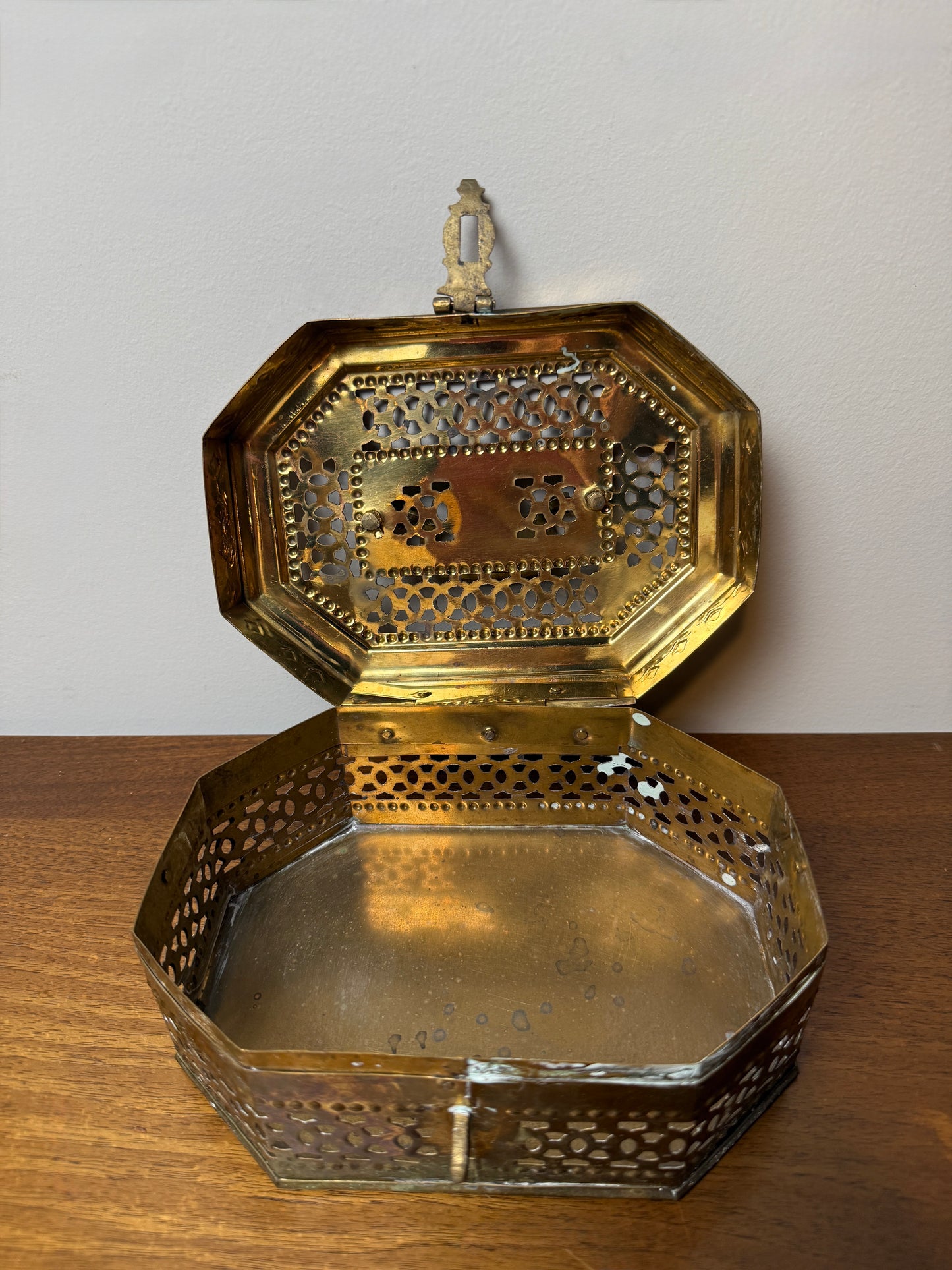 Vintage brass cricket box